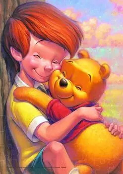 Tenyo в пазле из 108 деталей Disney Winnie the Pooh Christopher Robin Pooh В комплект входят клей и шпатель. В комплект входит сервисная карта [Сделано в Японии] и