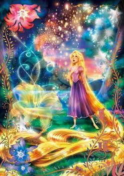 Tenyo в пазле из 108 светящихся деталей Disney Rapunzel on the Tower Shining Magic Hair поставляется с сервисной картой [Сделано в Японии]