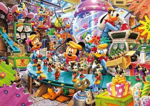Tenyo в пазле из 300 деталей Disney Toy Factory В комплект входят клей и шпатель. В комплект входит сервисная карта [Сделано в Японии] Микки (30,5x43см) Д-300-268