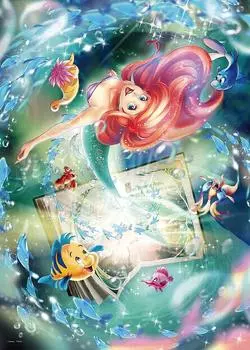 Tenyo в пазле из 500 деталей Disney The Little Mermaid A Story of Dedicated Love В комплект входит сервисная карта [Сделано в Японии] (35x49см)
