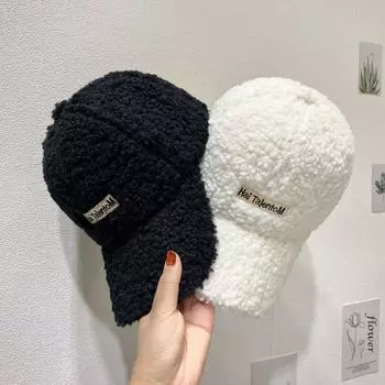 Теплая бейсболка с флисовой подкладкой] COOLFIT Женская бейсболка из мягкой ткани для спорта на осень/зиму, однотонная, с теплой флисовой подкладкой, дышащая adjustable чёрный