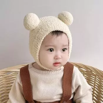 Теплая детская шапка для защиты ушей, шапки для украшения мяча, удобные детские шапки