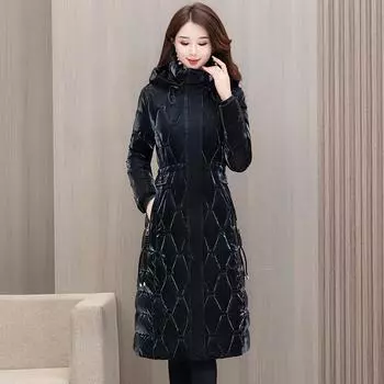 Теплая длинная куртка-пуховик до колена, одноразовая L