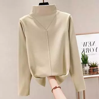 Теплая двухсторонняя немецкая бархатная полувысокая самонагревающаяся облегающая универсальная футболка с катионной основой для женщин XL чёрный