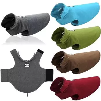 Теплая флисовая одежда для собак маленьких и средних собак, светоотражающая куртка для щенков, жилет для домашних животных, костюмы для мопса, чихуахуа, французского бульдога, одежда XS зелёный