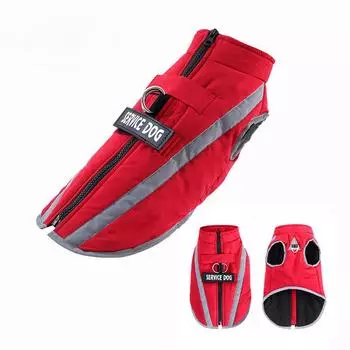 Теплая флисовая одежда для собак Персонализированная водонепроницаемая зимняя одежда для маленьких, средних и больших собак Одежда для домашних животных Куртки Аксессуары для собак S