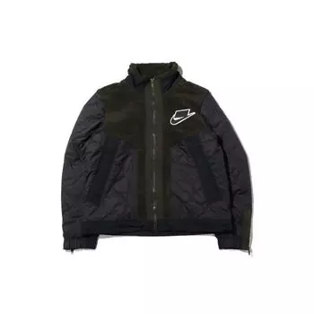 Теплая хлопковая куртка на молнии Nike Colorblock Мужские куртки черные BV4583-010 XL