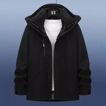 Теплая и функциональная мужская зимняя куртка 3 в 1 со съемной флисовой подстежкой S красный