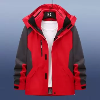 Теплая и функциональная мужская зимняя куртка 3-в-1 со съемной флисовой подкладкой S чёрный