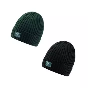 Теплая и холодная шерстяная шапка, толстая вязаная шапка, мужская и женская шерстяная шапка, женская вязаная шапка, большая окружность головы зимой темно-зеленого