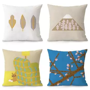 Теплая и простая декоративная наволочка для спальни, гостиной, квадратная подушка, наволочка 40x40cm