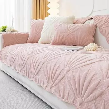 Теплая и удобная плюшевая подушка осенью и зимой, кремовый чехол для дивана, нескользящий и не царапающий кошку 70x70cm