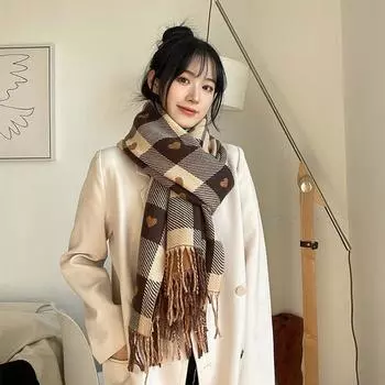 Теплая искусственная шерсть аксессуары для одежды женский шарф пончо осень зима шаль шарф шарф в корейском стиле коричневый