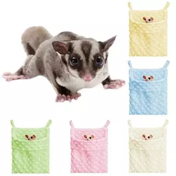 Теплая кровать для маленьких домашних животных, плюшевая крыса, подвесная кровать, убежище для сахарных летающих змей, спальный мешок для хомяков, попугаи