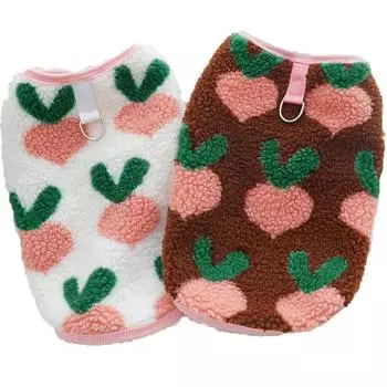 Теплая куртка для собак Carrot, зимняя флисовая жилетка, куртка, одежда для собак маленьких собак, одежда для бульдогов, одежда без рукавов для щенков XS