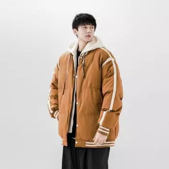 Теплая куртка с хлопковой подкладкой, Зимняя куртка с хлопковой подкладкой, Тот же стиль для мужчин, Модный бренд, Модный, Простой и стильный M
