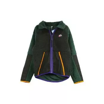 Теплая куртка с воротником-стойкой Nike Colorblock Верхняя одежда унисекс Зеленая BV3722-355 M