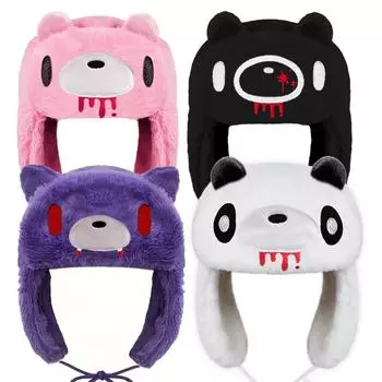 Теплая лыжная шапка с рисунком из мультфильма для мужчин и женщин из Европы и Америки Y2K на осень и зиму OneSize белый