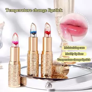 Теплая меняющая цвет помада 3 г Стойкий макияж Питательная увлажняющая помада Цветоадаптирующий бальзам для губ A
