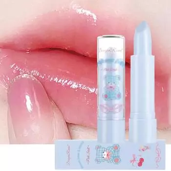 Теплая меняющая цвет помада с текстурой желе, меняющая цвет помада, увлажняющая и увлажняющая, не выцветает, милый мультяшный синий