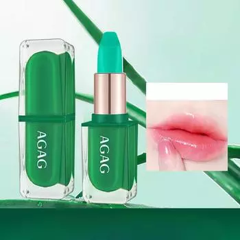 Теплая, меняющая цвет помада, увлажняющий и увлажняющий бальзам для губ с алоэ вера, освежающий цвет, блеск для губ псевдо-без макияжа для женщин.