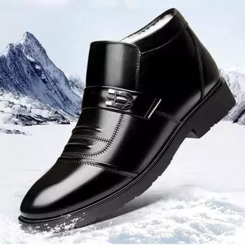 Теплая нескользящая хлопчатобумажная осенне-зимняя обувь для среднего и пожилого возраста. 38 чёрный