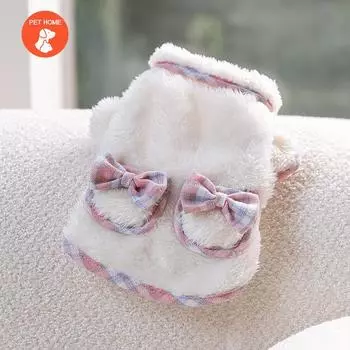 Теплая одежда для домашних животных, милое пальто с принтом, рубашка, рубашка для маленьких и средних собак, кошек, Тедди, зимний наряд для французского бульдога, чихуахуа XS оранжевый