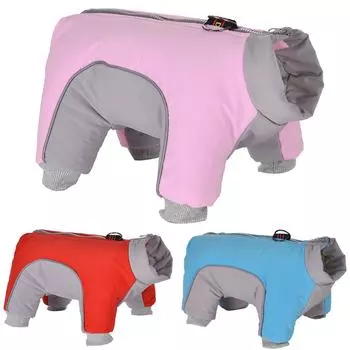 Теплая одежда для маленьких и средних собак, водонепроницаемая, зимняя, утепленная, флисовая, для домашних животных, щенков, кошек, комбинезон, светоотражающая куртка, пальто, одежда для чихуахуа 10