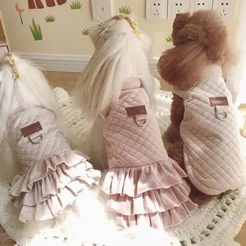 Теплая одежда для собак, жилет, куртка для собак, кошек, зимняя одежда для чихуахуа-йорков, мальтийская одежда, пальто для щенков, костюм для домашних животных, собак XL бежевый