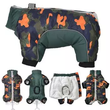 Теплая одежда для собак, зимнее пальто, водонепроницаемая одежда для маленьких и средних собак, светоотражающий костюм для собак французского бульдога, куртка для домашних животных 10