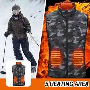 Теплая одежда на открытом воздухе с подогревом для катания на лыжах, рыбалки, зарядка через пальто с подогревом L