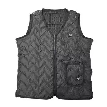 Теплая одежда на открытом воздухе с подогревом для катания на лыжах, рыбалки, зарядка через пальто с подогревом Free size чёрный