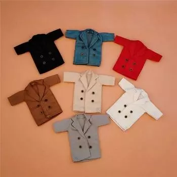 Теплая одежда OB11 Ветровка Пальто Длинное пальто Кукольная одежда Пальто для кукол Куртки Кукольные аксессуары бежевый