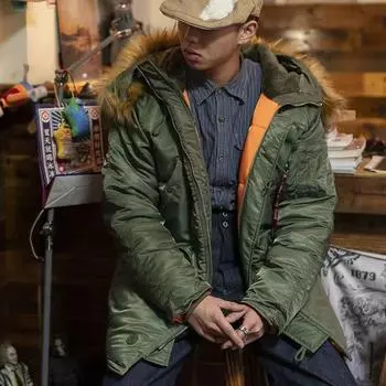 Теплая парка больших размеров, мужская зимняя куртка, классическая парка для экстремально холодной погоды, водонепроницаемый съемный искусственный мех вокруг капюшона XS чёрный