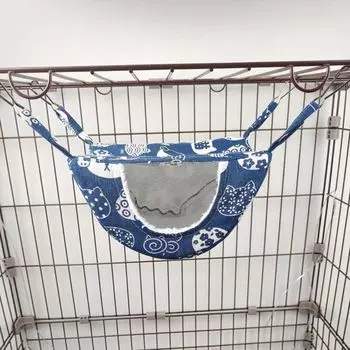 Теплая подвесная кровать для хомяка, мягкий подвесной гамак для хорька, спальный мешок для хомяка для попугая шиншиллы жёлтый