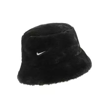 Теплая полиэстеровая шляпа-панама с логотипом Nike Женские шляпы Черный FJ6302-010 M
