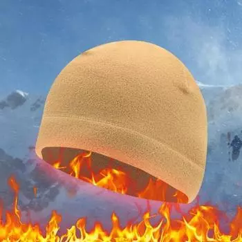 Теплая шапка-бини для мужчин и женщин с манжетами из толстого флиса, зимняя шапка, эластичная шапка-череп для зимнего отдыха на открытом воздухе, бега, верховой езды, катания на лыжах