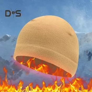 Теплая шапка-бини для мужчин и женщин с манжетами из толстого флиса, зимняя шапка, эластичная шапка-череп для зимнего отдыха на открытом воздухе, бега, верховой езды, катания на лыжах