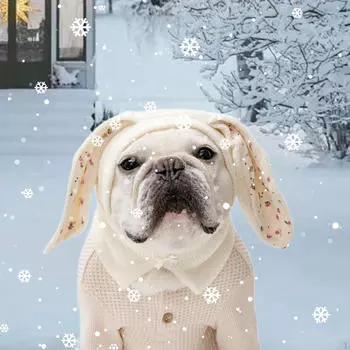 Теплая шапка для питомца, милый костюм кошки, головной убор, снуд, повязка на ухо для домашних животных, собак, щенков S