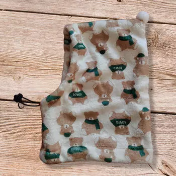 Теплая шапка для собак, чехол для ушей, холодная погода, зимний костюм для домашних животных для улицы M_white bear