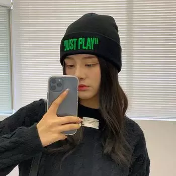 Теплая шапка с вышивкой букв, вязаная шапка осень-зима для женщин и мужчин