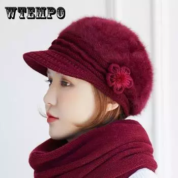 Теплая шапка, толстая шапка, модная женская шапка, плюшевая хлопковая шапка, модная дикая шапка, ветрозащитная шапка, осень-зима