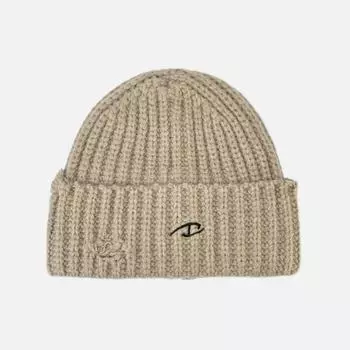 Теплая шерстяная шапка ручной работы с отверстиями, модная на осень и зиму, новая, для мужчин и женщин, можно носить модную универсальную вязаную шапку с защитой от ушей M56-58cm чёрный