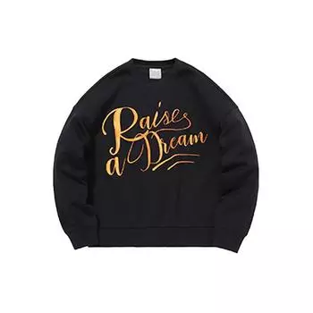 Теплая спортивная флисовая толстовка с круглым вырезом и принтом логотипа Li Ning, женская толстовка черного цвета AWDQC88-3 XL