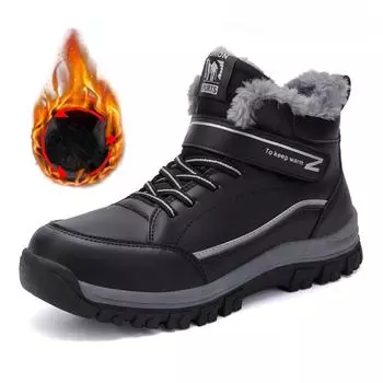 Теплая спортивная обувь из кожи и бархата, мягкая резиновая подошва, обувь для ходьбы для пожилых людей, модная повседневная обувь 35