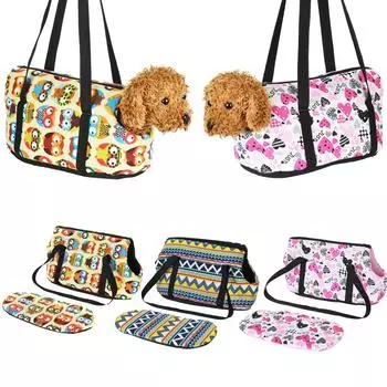 Теплая сумка для щенка, сумки на слинге для собак, сумки для маленьких собак, кошек, портативная сумка на плечо для собак, уличный дорожный рюкзак, чихуахуа, мопс, товары для домашних животных S 40 x 18 x 20 cm