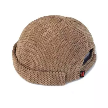 Теплая толстая кепка для женщин и мужчин, зимняя шапка из искусственной овечьей шерсти, зимняя теплая толстая кепка, байкерская кепка-докер, винтажная шапка без полей из искусственного меха Adjustable 56-59 cm