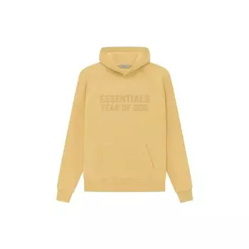 Теплая толстовка Fear of God Essentials на флисовой подкладке SS23 Мужские топы Светло-тосканский FOG-SS23-003 XXS