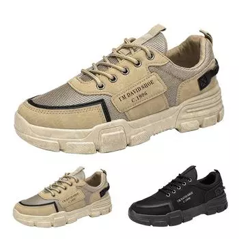 Теплая утепленная плюшевая походная обувь. Мужская зимняя обувь. Нескользящая хлопковая обувь. 44 чёрный