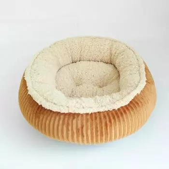 Теплая велюровая будка для собак осенью и зимой, кровать для собак малых и средних пород, кошачье гнездо из овечьей шерсти, утолщенное гнездо для питомца 45CM